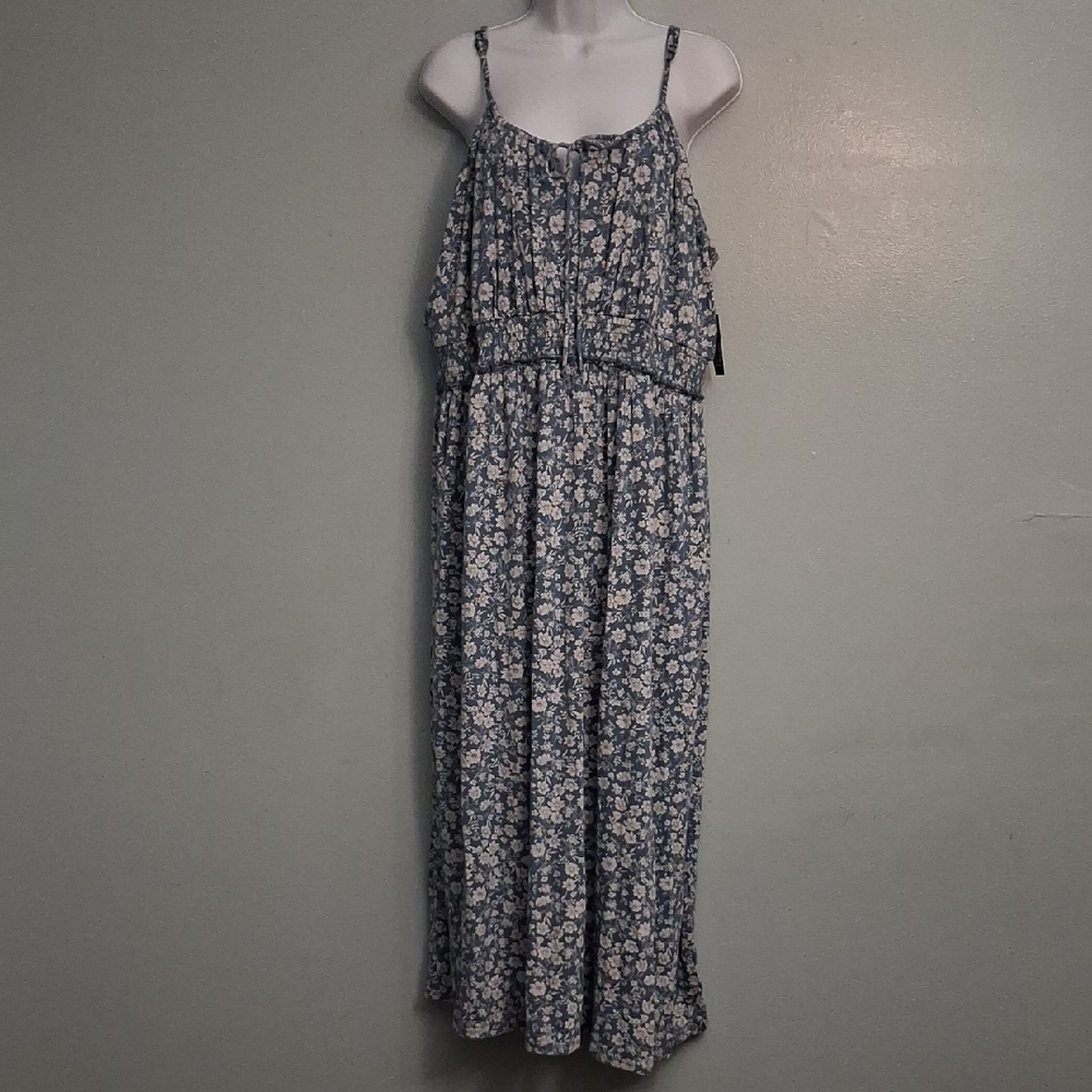 Lucky Brand Blue Floral Maxi Dress